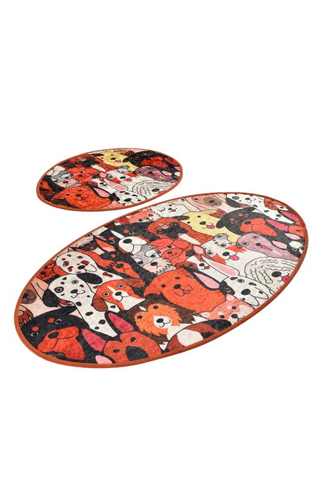 Mijölnir Juego de alfombras de baño Dogs Multicolor Mijölnir Juego de alfombras de baño Dogs Multicolor